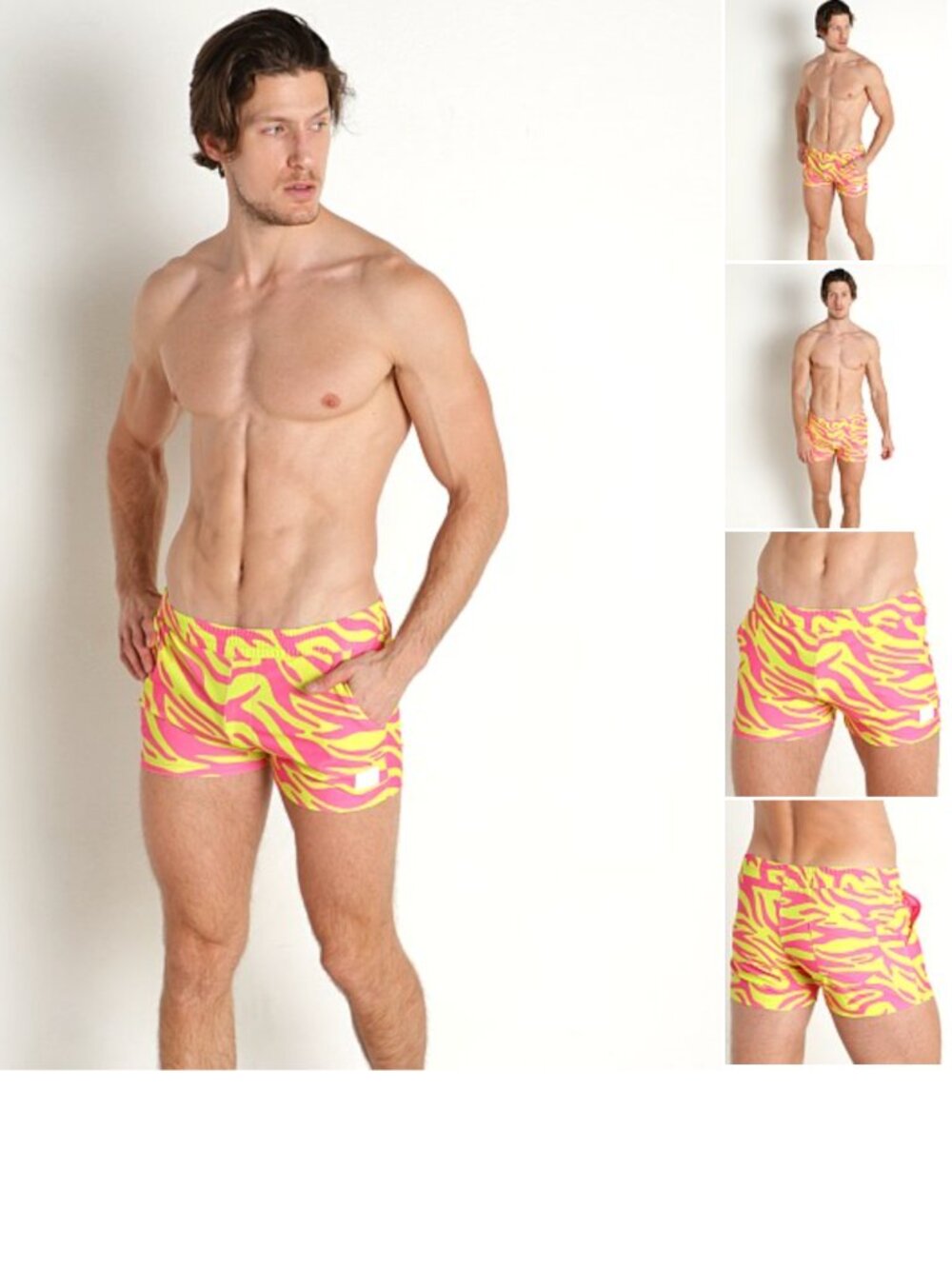 Modus Vivendi Tiger Swim Shorts Yellow Neon, size M, NWOT